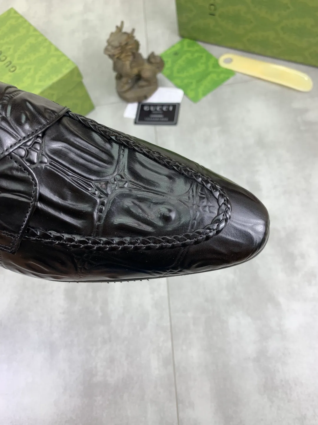 Men's Men's Shoes 💰P500 [New Style] 💰💎💎💎 [Gucci] GUCCI high-end men's formal business leather shoes, original order 1:1! Original imported high-end calfskin, original metal buckle, imported first-layer pigskin lining for feet, original high-end outsole, men's shoe size: 38-44
